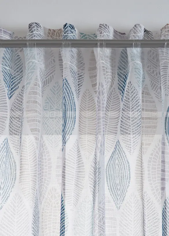 Transparant gordijn met gerecycled polyester (1 stuk), bonprix