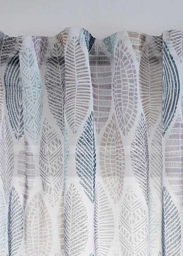 Transparant gordijn met gerecycled polyester (1 stuk), bonprix