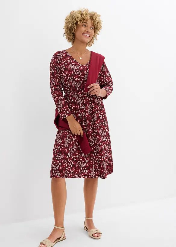 Jersey jurk van crêpe, bonprix