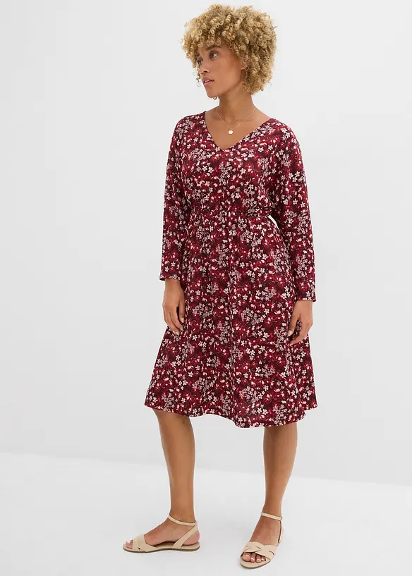 Jersey jurk van crêpe, bonprix