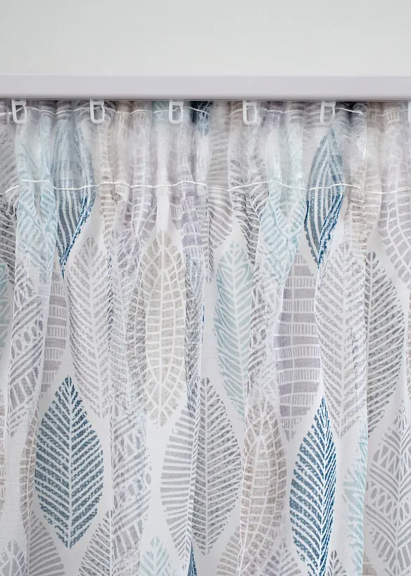 Transparant gordijn met gerecycled polyester (1 stuk), bonprix