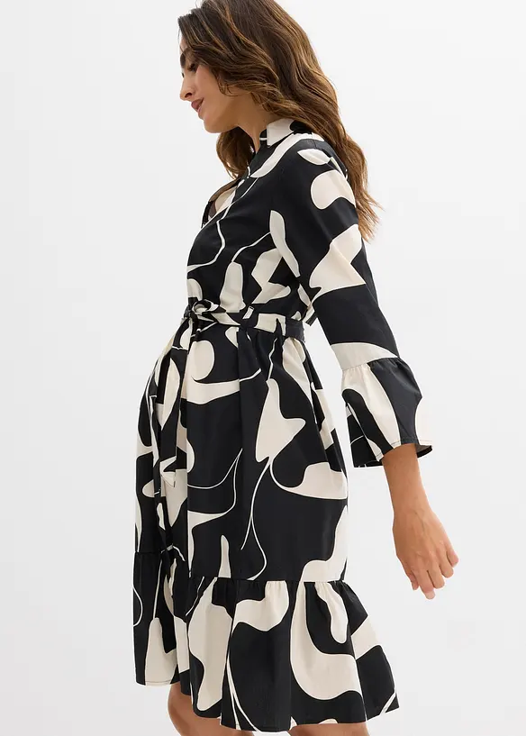 Zwangerschaps- en borstvoedingsjurk van puur biologisch katoen, bonprix