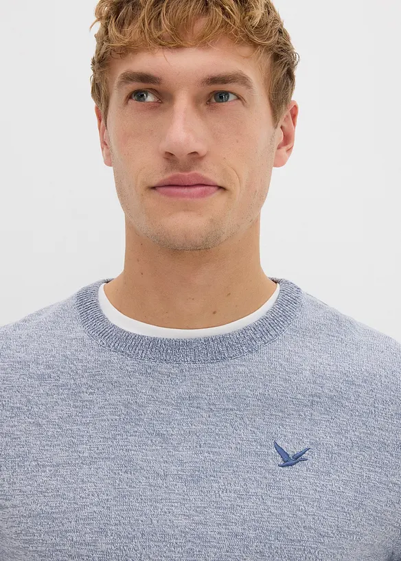 Fijn gebreide trui met katoen, bonprix