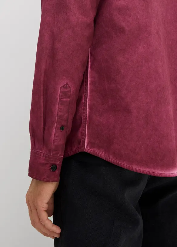 Overhemd in gewassen look, lange mouw, bonprix