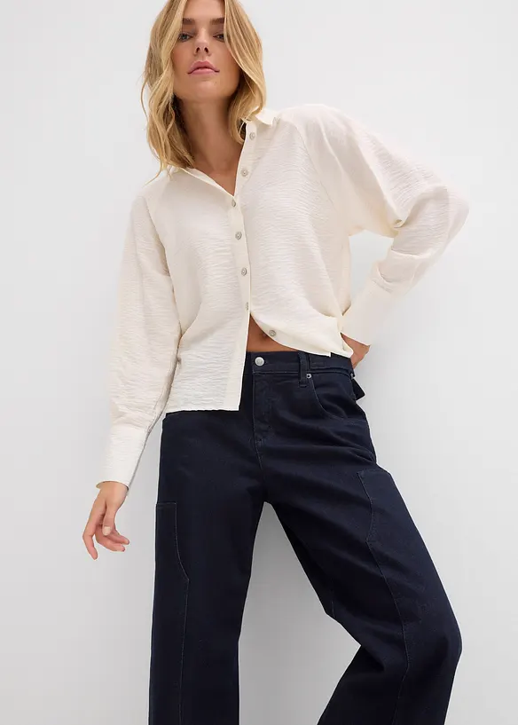Wide leg jeans, mid waist, bonprix