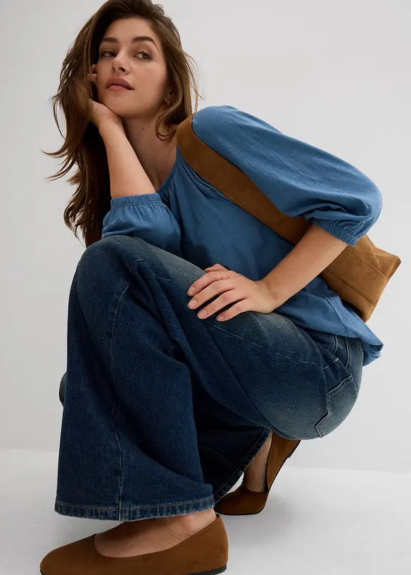 Shirtblouse van biologisch katoen, bonprix