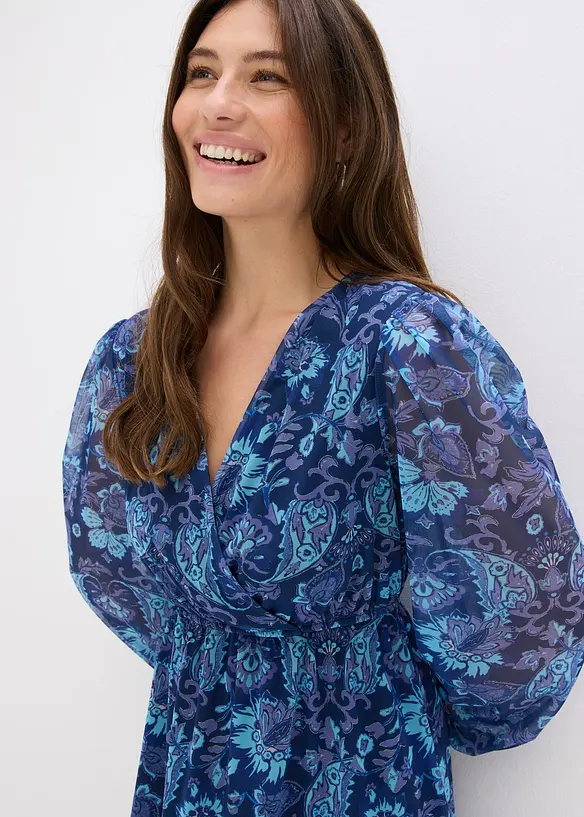Mesh midi jurk, bonprix
