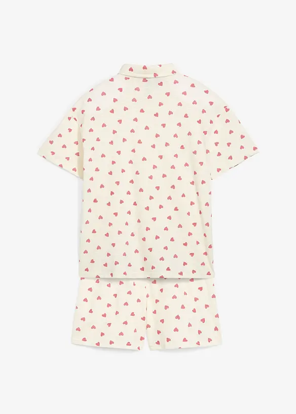 Shortama van puur biologisch katoen met knoopsluiting (2-dlg. set), bonprix