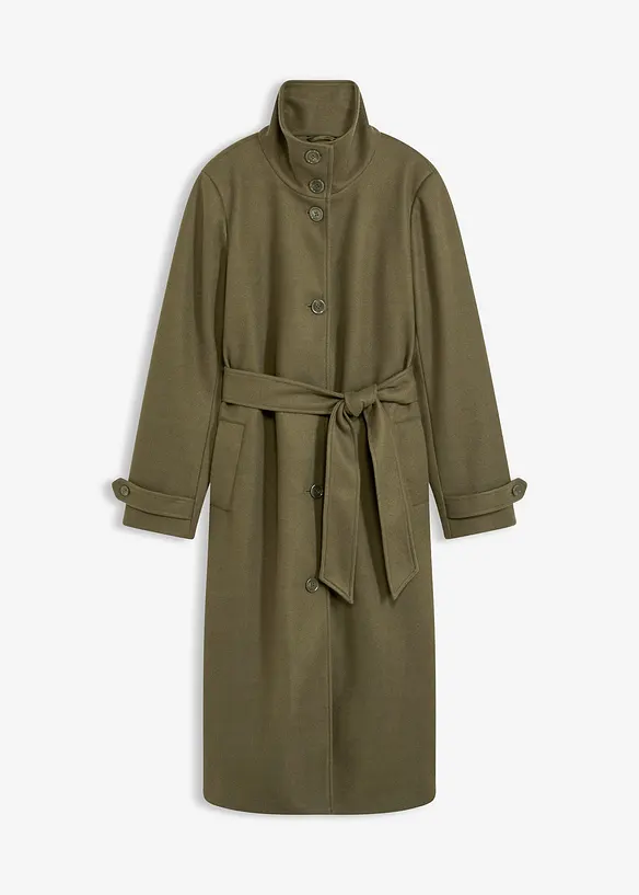 Lange jas in wollen look, bonprix