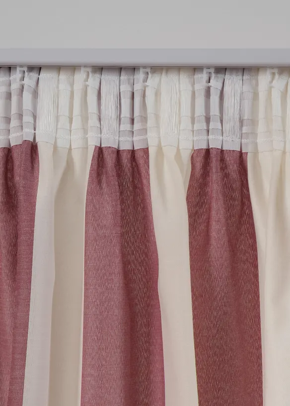 Gestreept gordijn met gerecycled polyester (1 stuk), bonprix