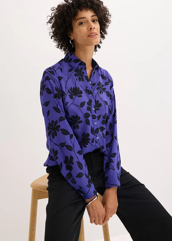 Gedessineerde blouse van chiffon, bonprix