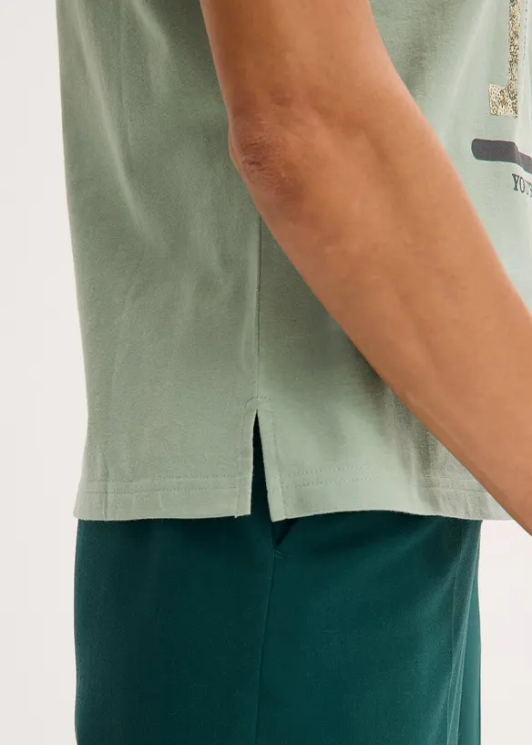 T-shirt met glitterprint, bonprix