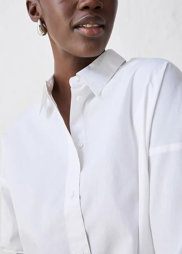 Overhemdblouse met zijde, bonprix