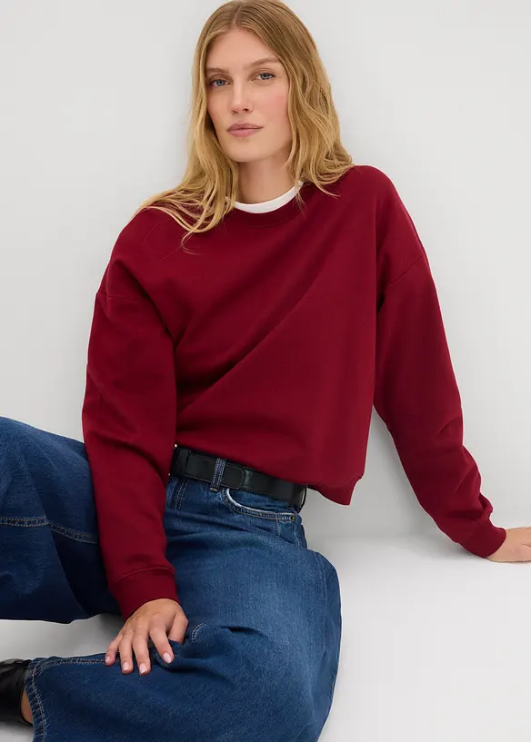 Oversized sweater van biologisch katoen, bonprix