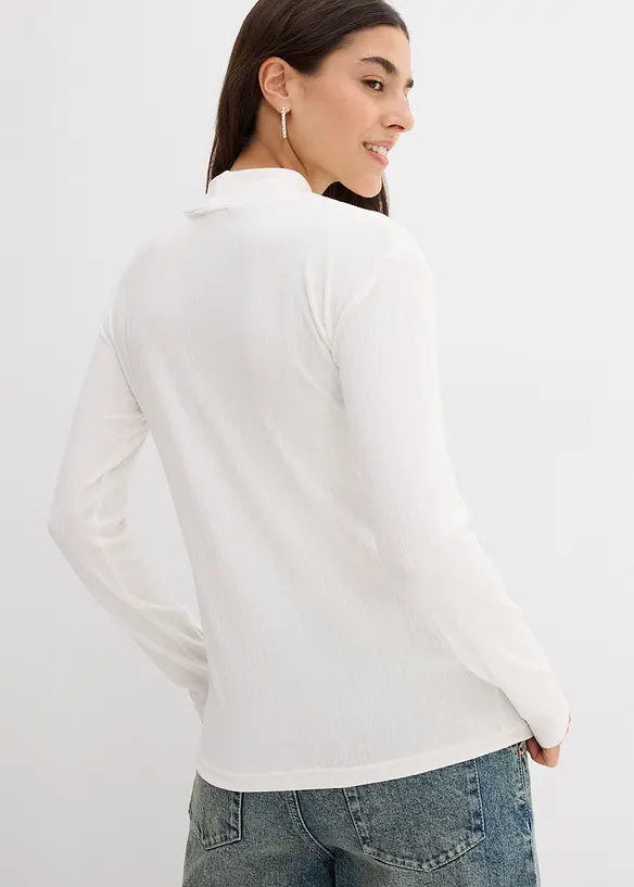 Longsleeve van geribd materiaal, bonprix