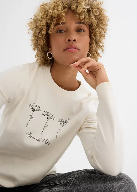 Longsleeve van katoen, bonprix