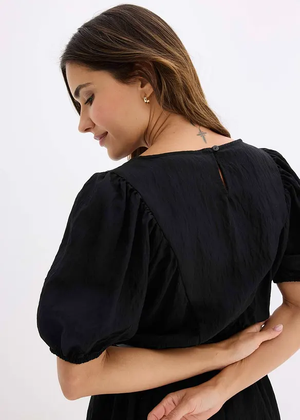Jurk met ceintuur en studs, bonprix
