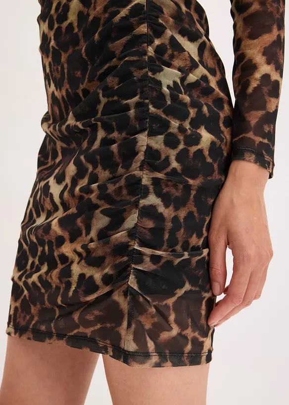Mini jurk met plooitjes, bonprix