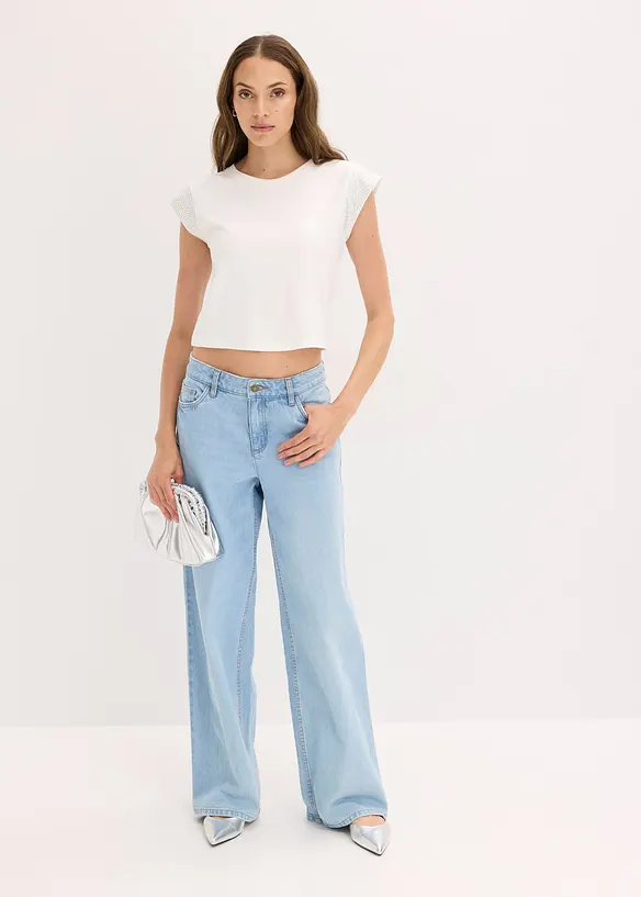 Shirt met schoudervullingen, bonprix