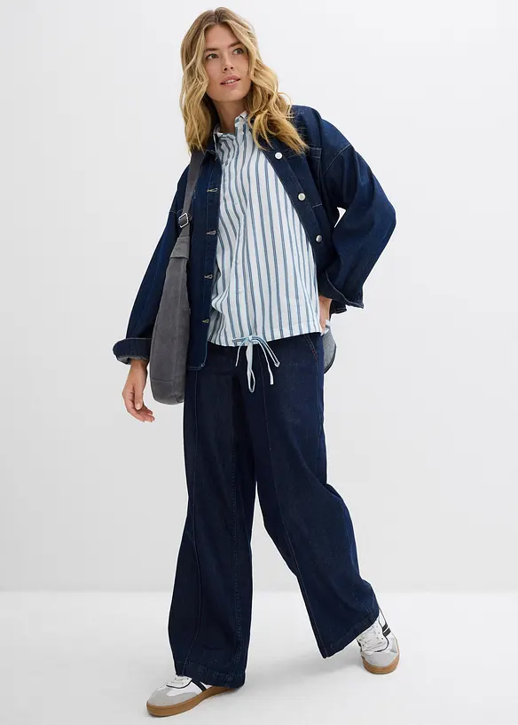 Oversized blouse van katoen, bonprix