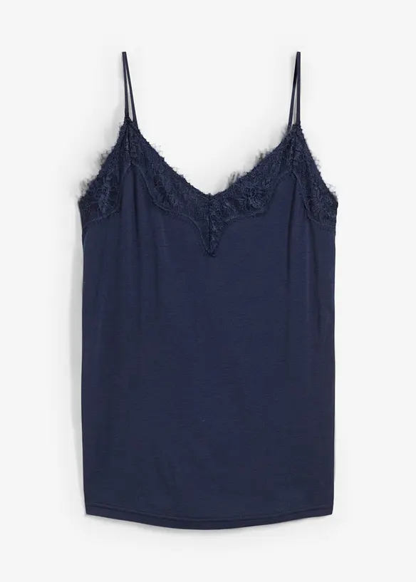 Top met wol en kant, bonprix