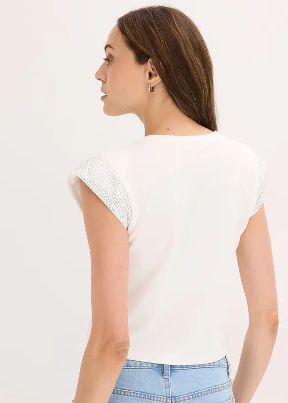 Shirt met schoudervullingen, bonprix