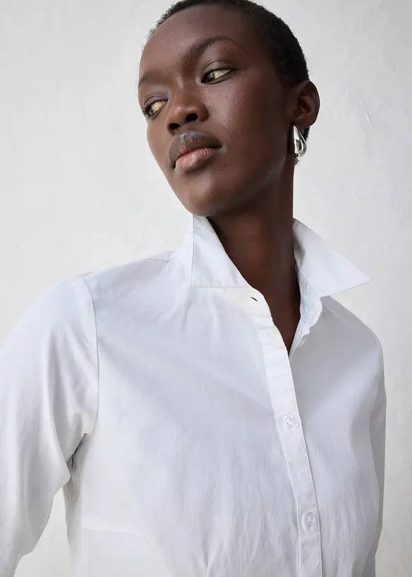 Overhemdblouse met zijde, bonprix