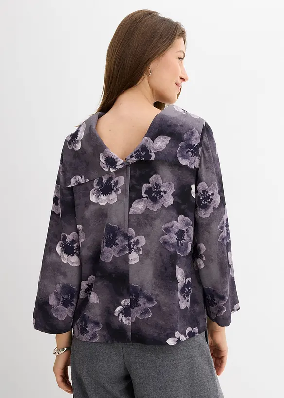 Blouse van gestructureerde crêpe, bonprix