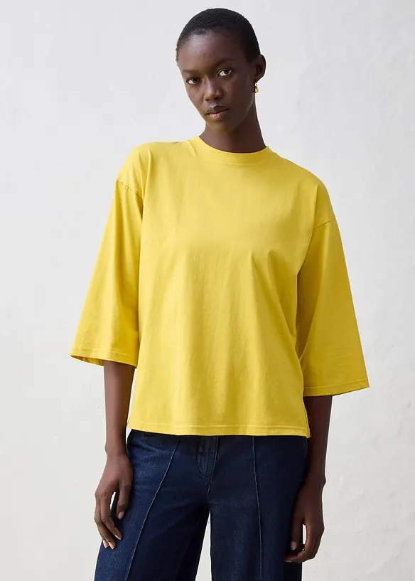 Shirt in een zijdemix, bonprix