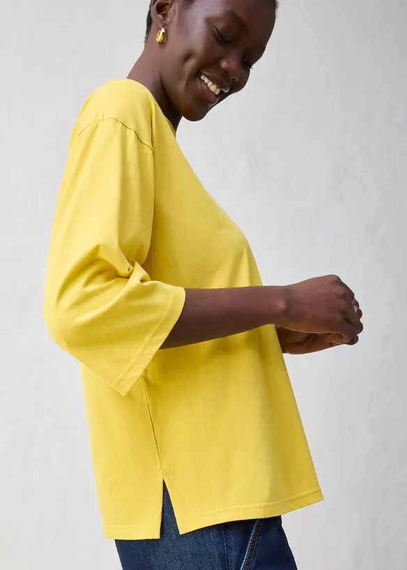 Shirt in een zijdemix, bonprix