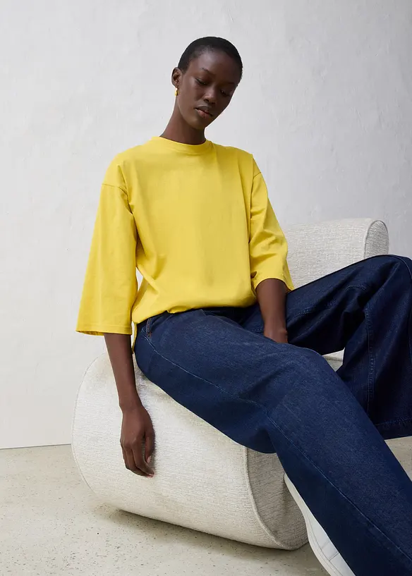 Shirt in een zijdemix, bonprix