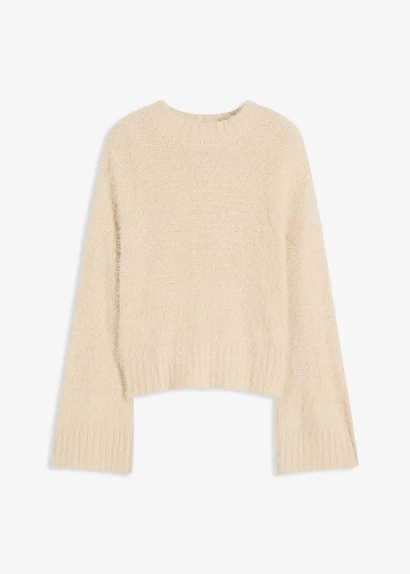 Boxy trui van donzig verengaren, bonprix