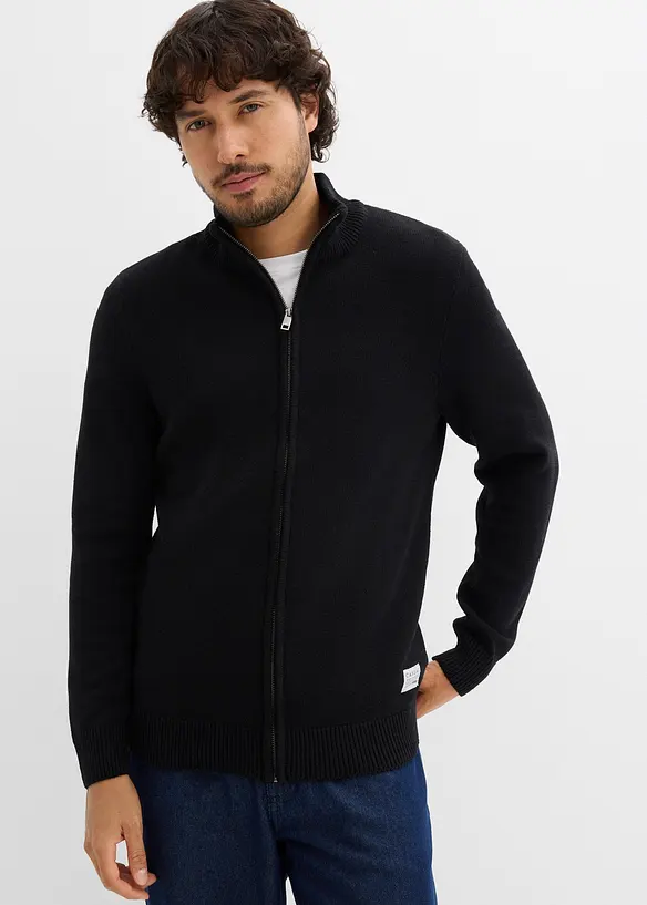 Vest met opstaande kraag en gerecycled katoen, bonprix