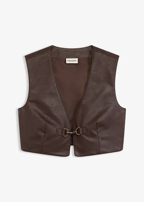 Imitatieleren gilet, bonprix