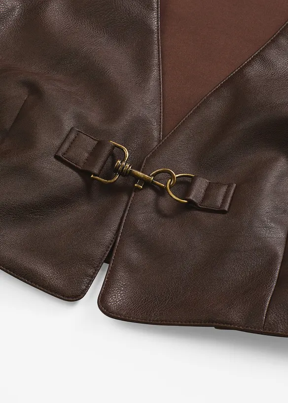 Imitatieleren gilet, bonprix