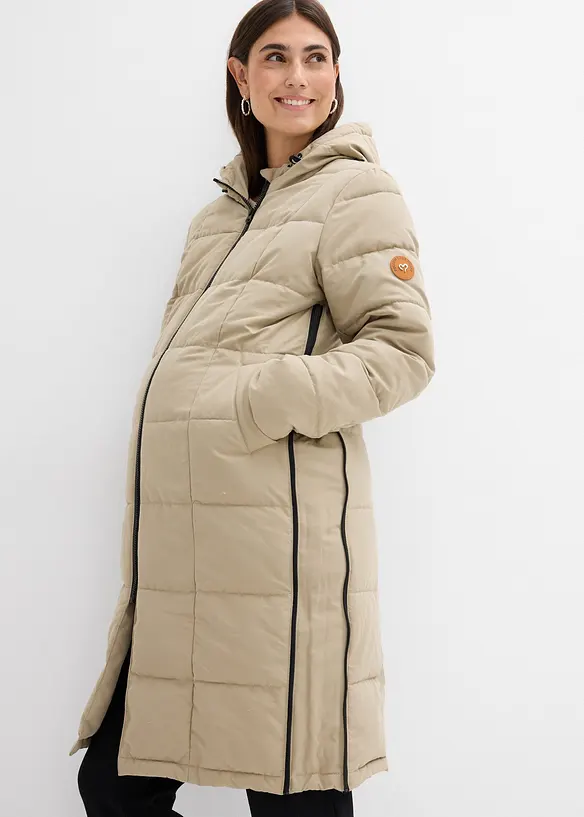 Lange, gewatteerde zwangerschapsjas / draagjas met gerecycled polyester, bonprix