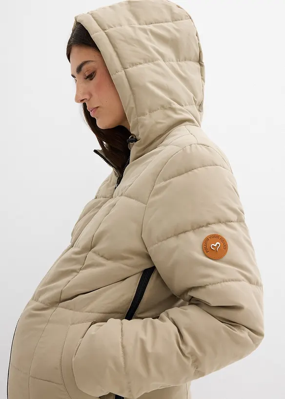 Lange, gewatteerde zwangerschapsjas / draagjas met gerecycled polyester, bonprix
