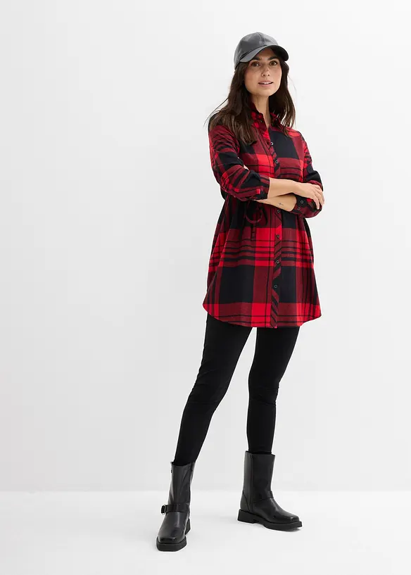 Zwangerschapsblouse / voedingsblouse van flanel, bonprix