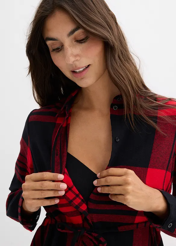 Zwangerschapsblouse / voedingsblouse van flanel, bonprix