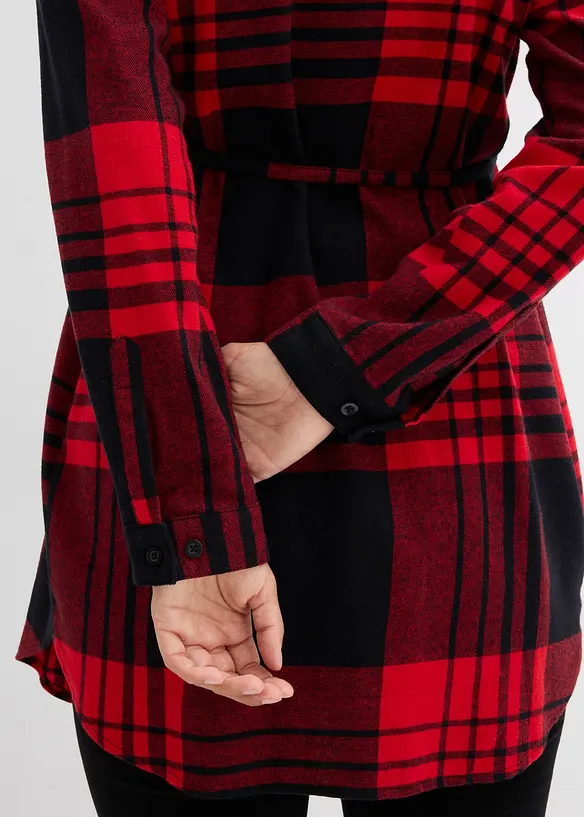 Zwangerschapsblouse / voedingsblouse van flanel, bonprix