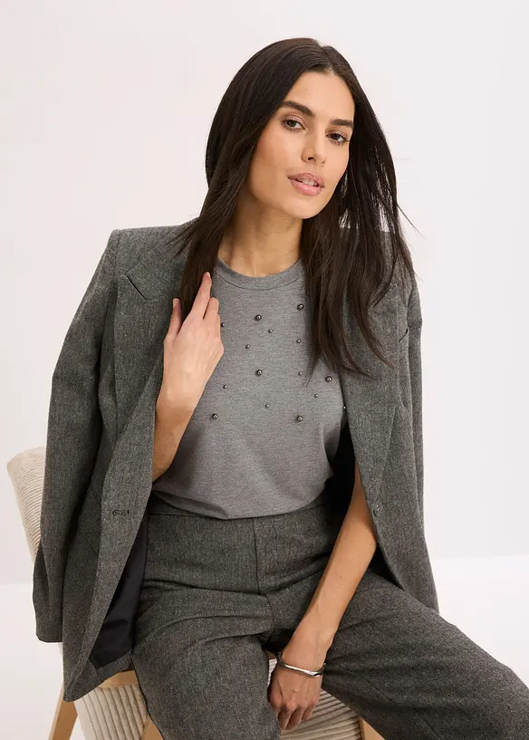 Shirt met parels, bonprix