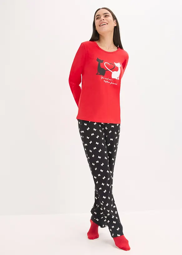 Pyjama met slaapmasker, bonprix
