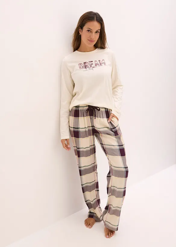 Pyjama met een zachte broek in een geschenktasje, bonprix
