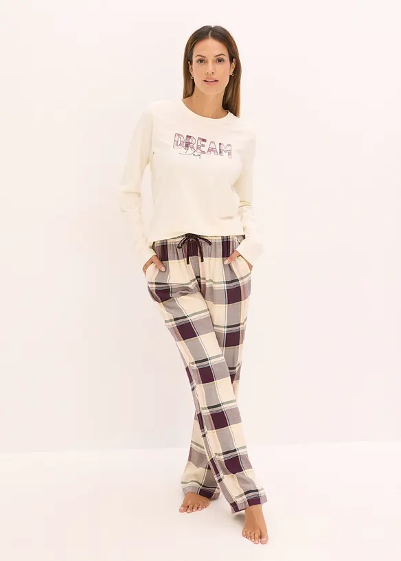 Pyjama met een zachte broek in een geschenktasje, bonprix