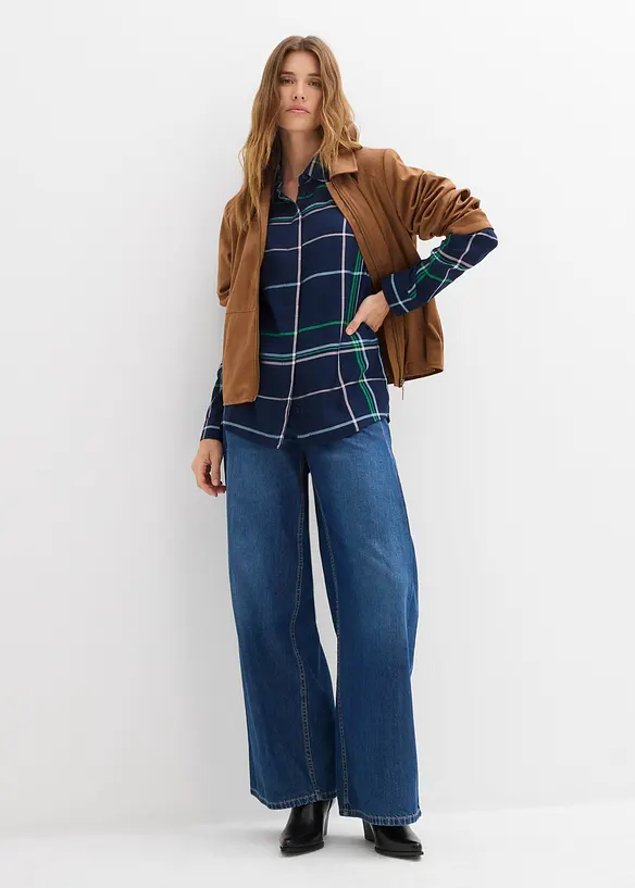 Lange blouse van soepele viscose, bonprix