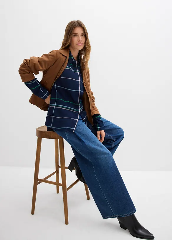Lange blouse van soepele viscose, bonprix