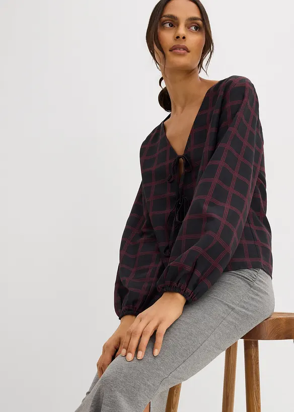 Oversized blouse van zachte viscose, bonprix