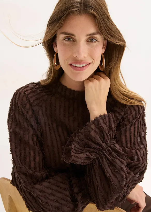 Blouse van gestructureerd materiaal, bonprix