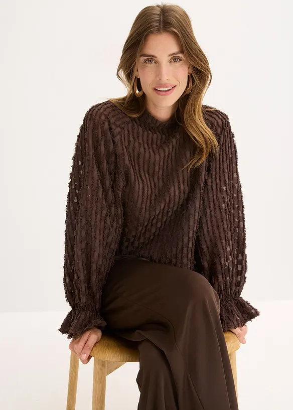 Blouse van gestructureerd materiaal, bonprix