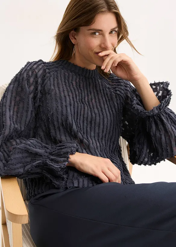 Blouse van gestructureerd materiaal, bonprix